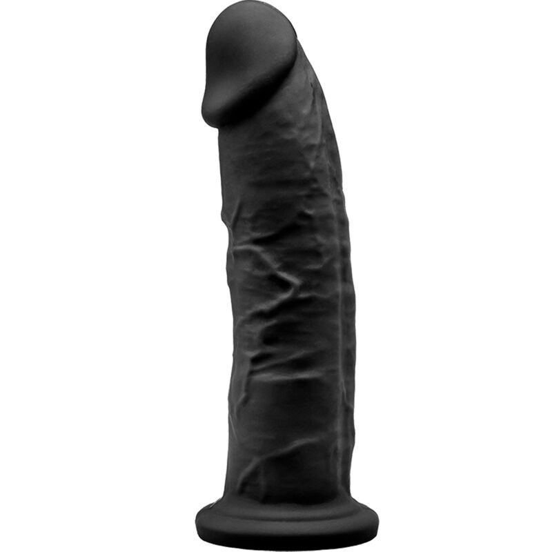 SILEXD – MODELLO 2 PENE REALISTICO PREMIUM SILEXPAN SILICONE NERO 19 CM