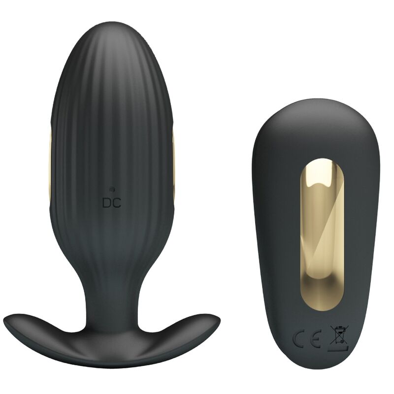 PRETTY LOVE – VIBRATORE ANALE RICARICABILE KELLY PLUG NERO