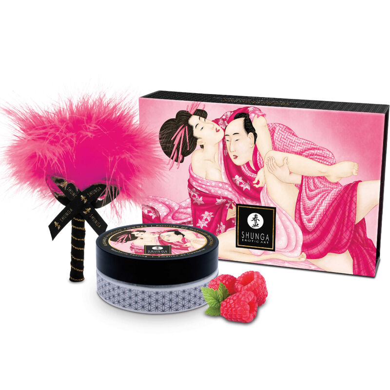SHUNGA – KIT POLVERE DA MASSAGGIO ALIMENTARE LAMPONE