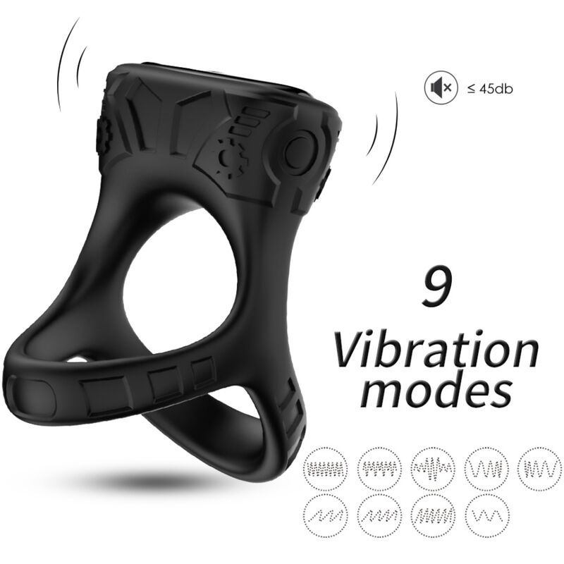 ARMONY – ANELLO VIBRATORE E MULTIPOSIZIONE NERO