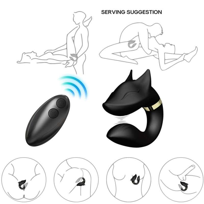 ARMONY – VIBRATORE FOX PER COPPIA TELECOMANDO NERO
