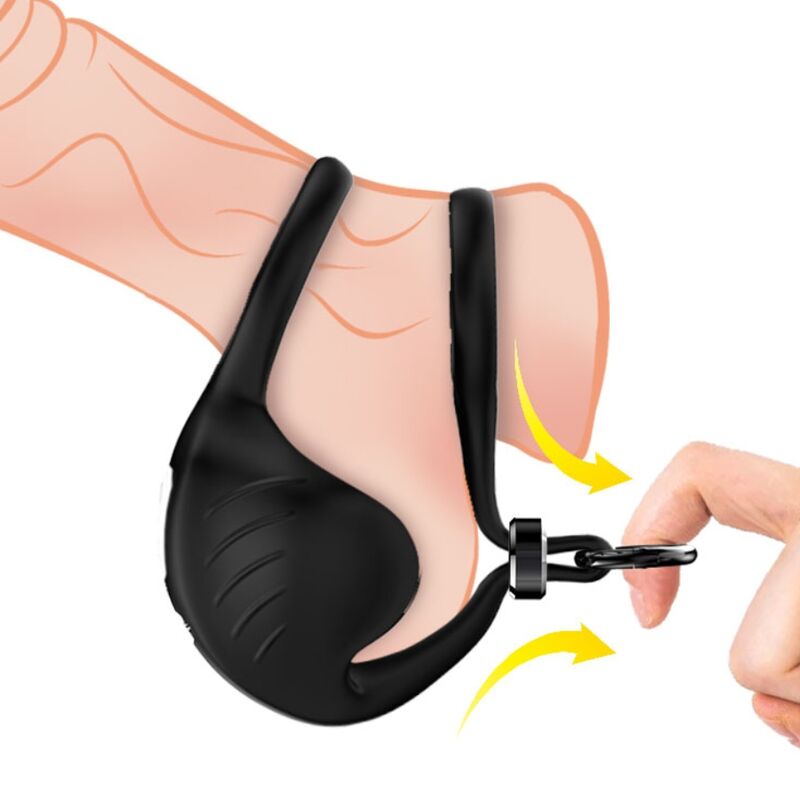 ARMONY – ANELLO VIBRATORE MANTA SCROTO NERO