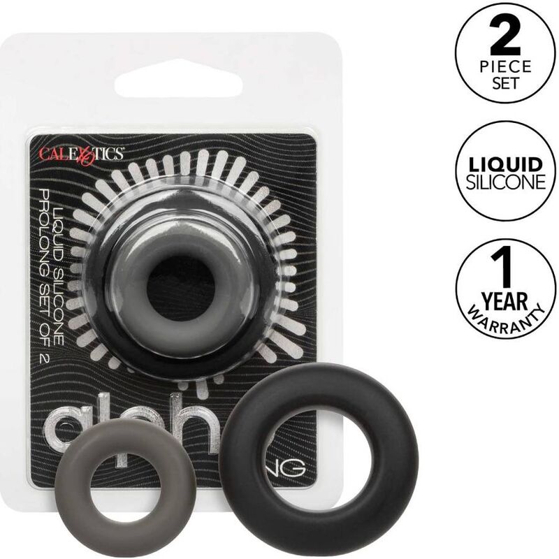 CALEXOTICS – ALPHA SET DI 2 ANELLI PROLONG GRIGIO