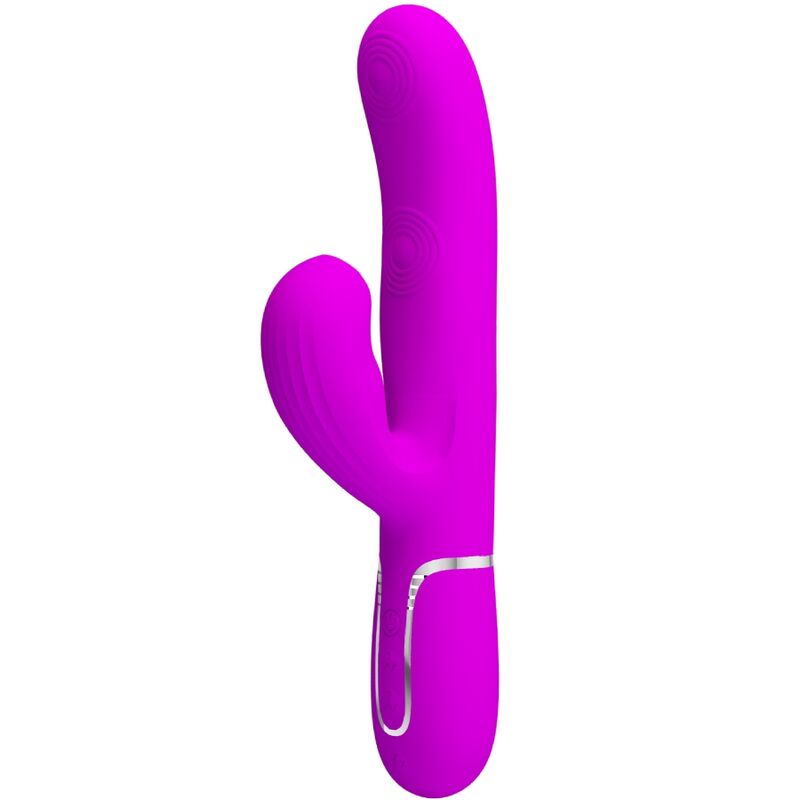 PRETTY LOVE – VIBRATORE MULTIFUNZIONE PERLITA 3 IN 1 G-SPOT VIOLA
