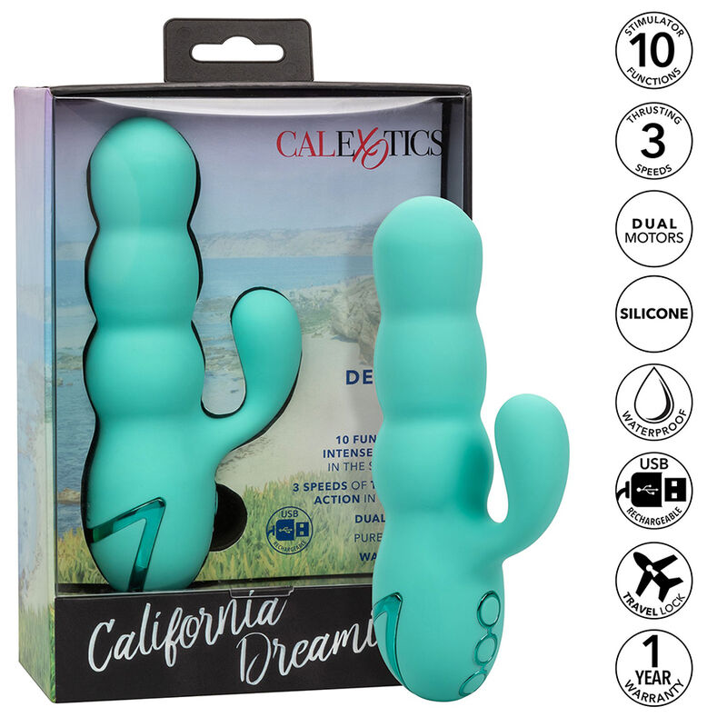 CALEXOTICS – VIBRATORE DEL MAR DIVA RABBIR AQUA GREEN DI CALIFORNIA DREAMING
