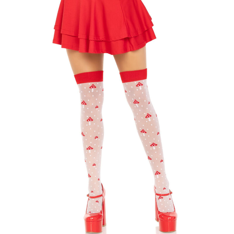 LEG AVENUE – CALZINI A FUNGO ROSSO/BIANCO