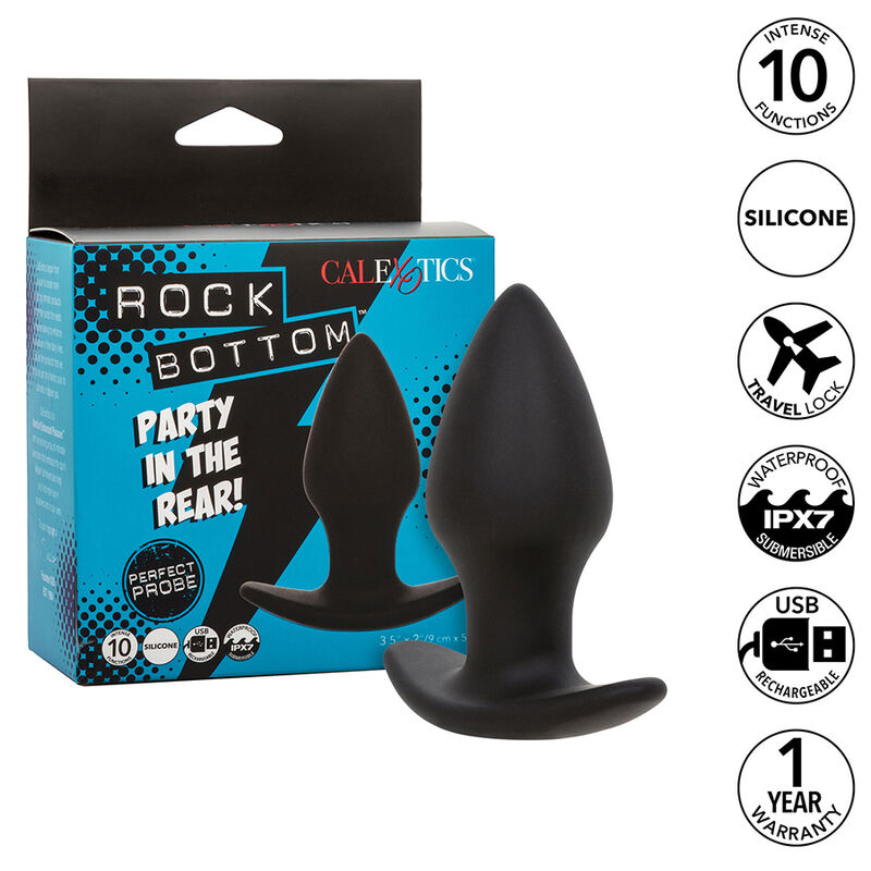 CALEXOTICS – ROCK BOTTOM PERFECT ANAL PLUG 10 VIBRAZIONI SILICONE NERO