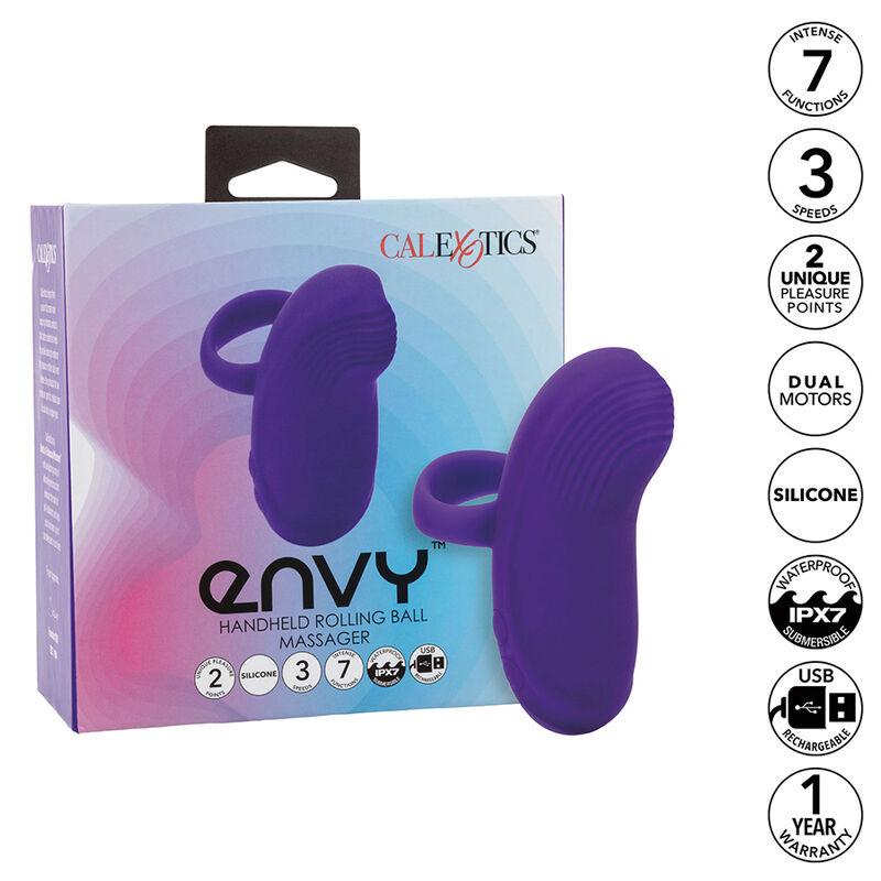 CALEXOTICS – ENVY MASSAGGIATORE PALLA ROTANTE PORTATILE 7 VIBRAZIONI VIOLA