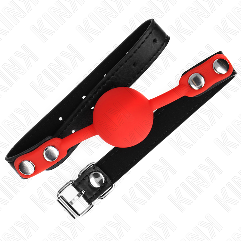KINK – PALLA IN SILICONE ROSSA 4 CM GAG 60 x 2 CM 2 KINK – PALLA IN SILICONE ROSSA 4 CM GAG 60 x 2 CM 2