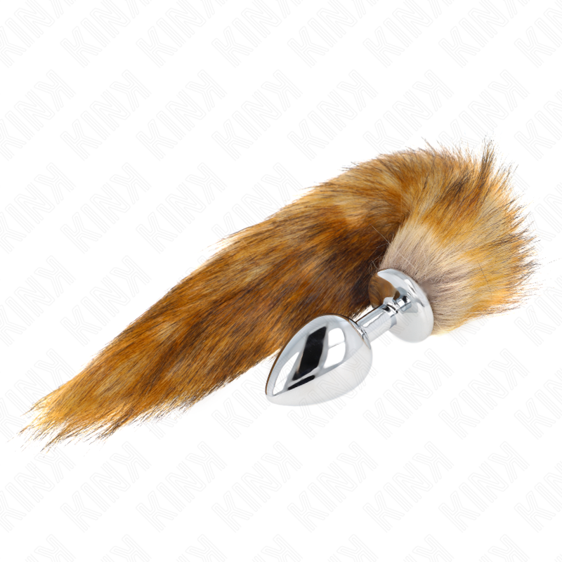 KINK – PLUG ANALE MISURA L 10 X 4 CM CON CODA SINTETICA 40 CM MARRONE