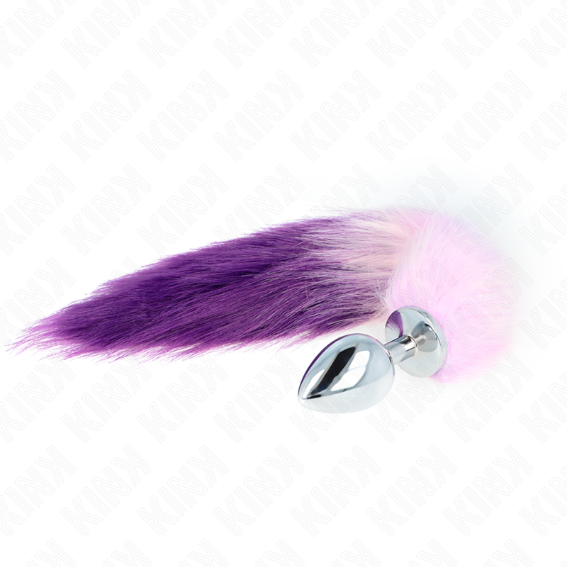 KINK – PLUG ANALE MISURA L 10 X 4 CM CON CODA SINTETICA 40 CM VIOLA