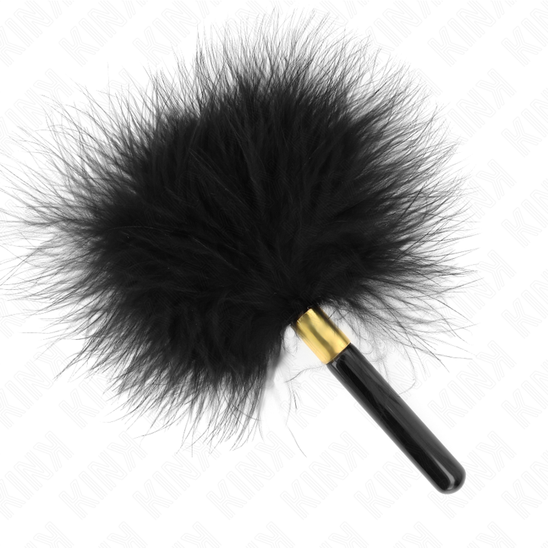 KINK – PIUME TICKLE IN METALLO ORO NERO 18 CM