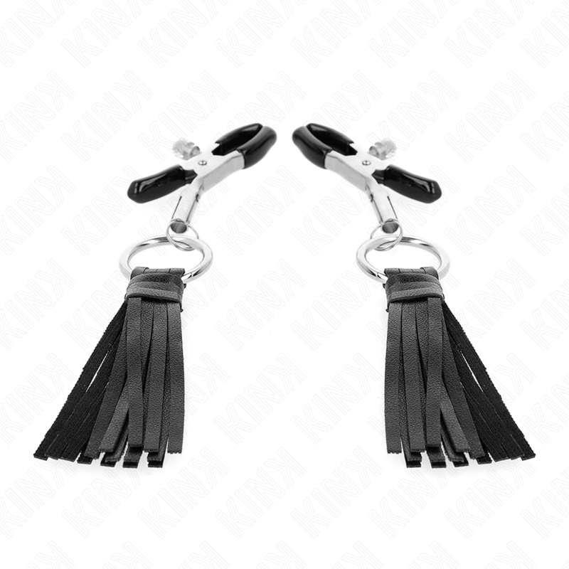 KINK – MORSETTI PER CAPEZZOLI IN SIMILPELLE CON NAPPINE 6 CM