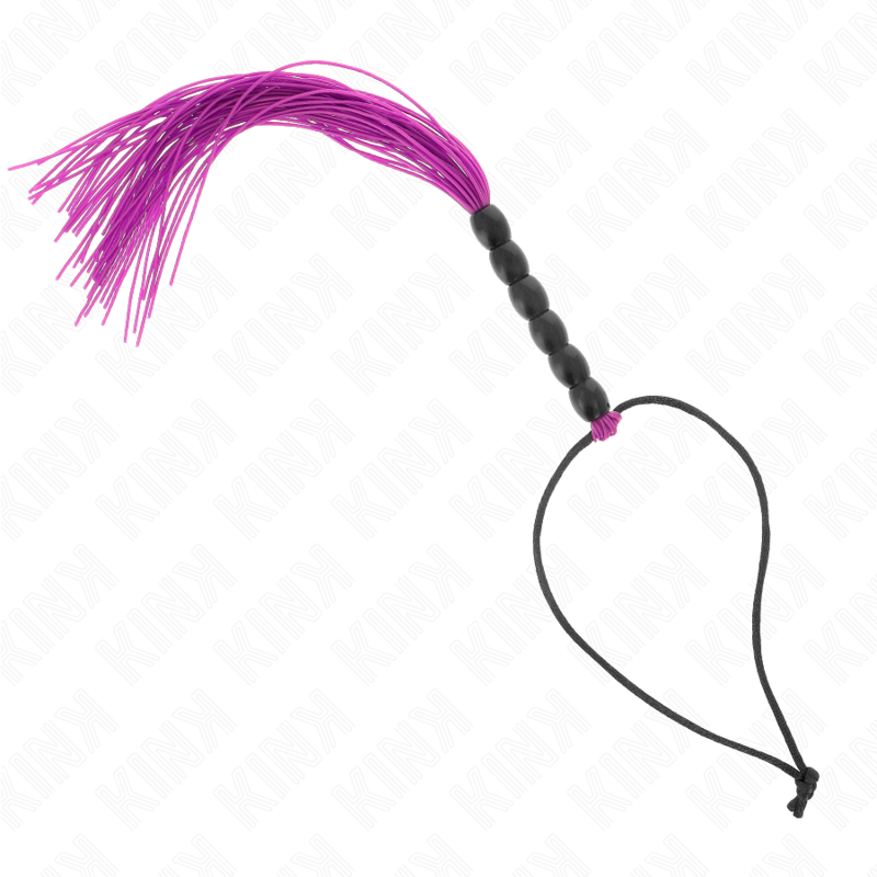 KINK – MINI FRUSTA IN SILICONE CON 6 PERLINE VIOLA 26 CM