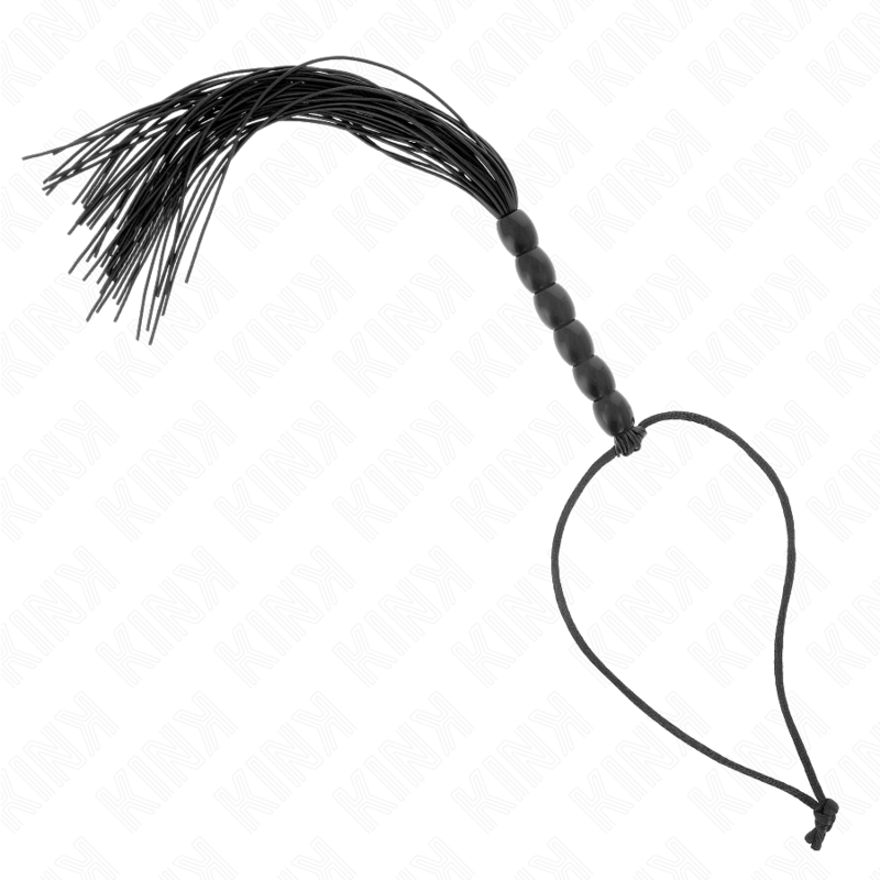 KINK – MINI FRUSTA IN SILICONE CON 6 PERLINE NERE 26 CM