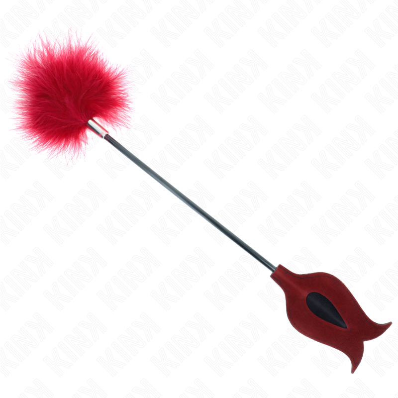 KINK – PIUME SOLLECITANTI CON PAGAIA A FORMA DI ROSA 8 CM