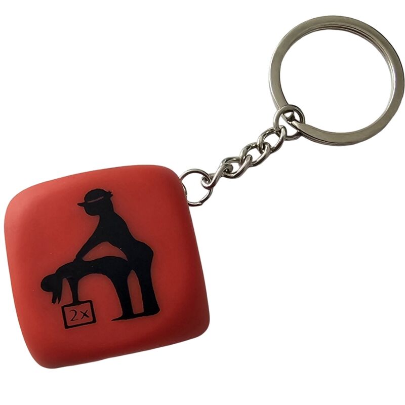 DIABLO PICANTE – PORTACHIAVI DADO ROSSO CON POSE