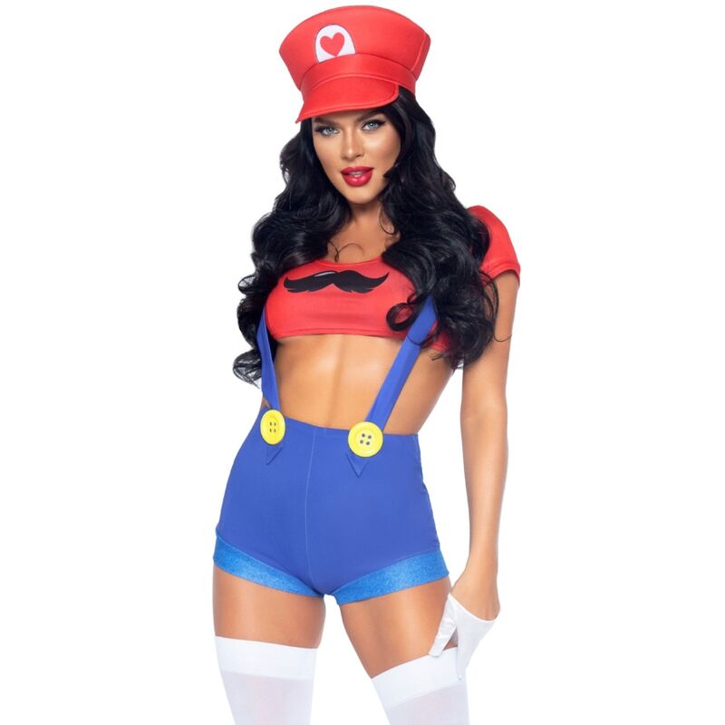 LEG AVENUE – COSTUME SEXY MARIO BROS ROSSO/BLU S