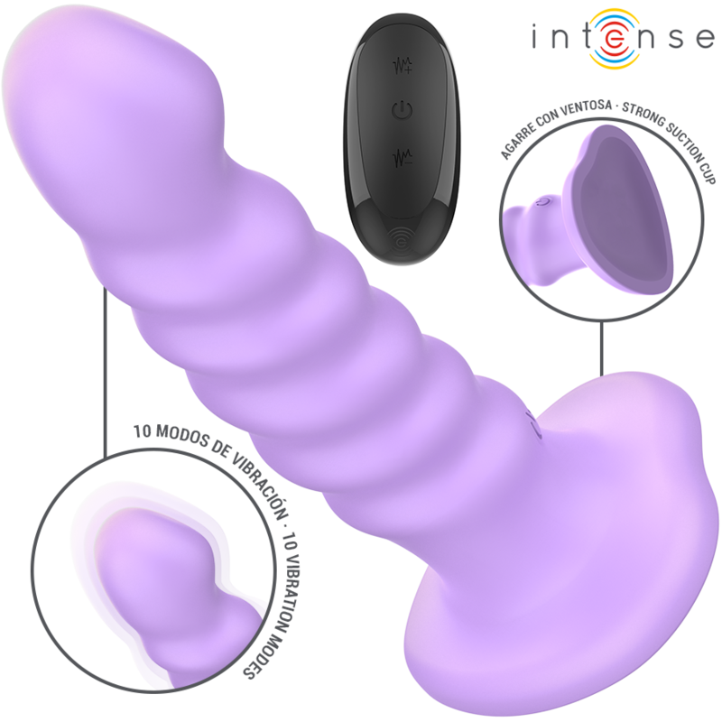 INTENSE – BRENDA VIBRATORE TAGLIA M DESIGN A SPIRALE 10 VIBRAZIONI TELECOMANDO VIOLA