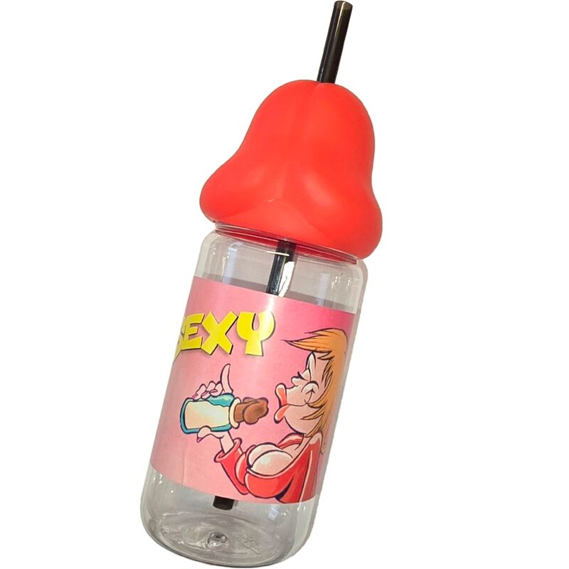 DIABLO PICANTE – BIBERON A FORMA DI PENE 360 ML ROSSO