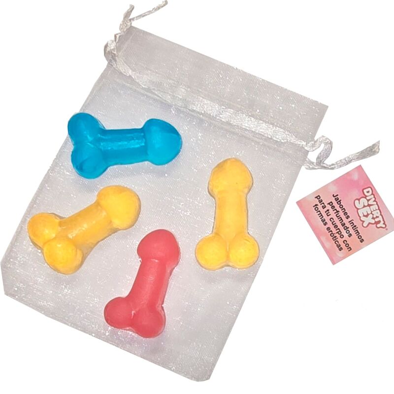 DIABLO PICANTE – 4 MINI SAPONI PROFUMATI A FORMA DI PENE