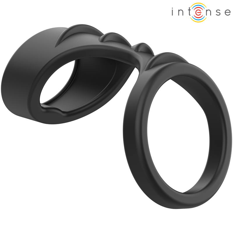 INTENSE – THEO DOPPIO ANELLO PER PENE IN SILICONE MODELLO NERO 3