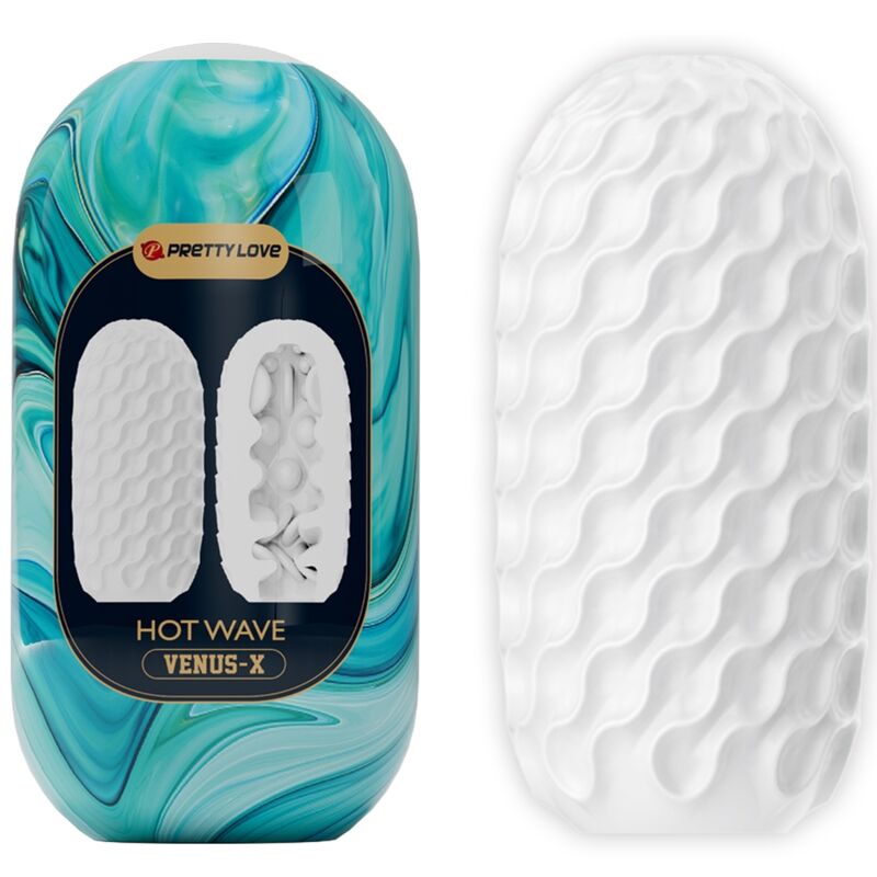 PRETTY LOVE – MASTURBATORE MASCHILE IN SILICONE HOT WAVE BIANCO