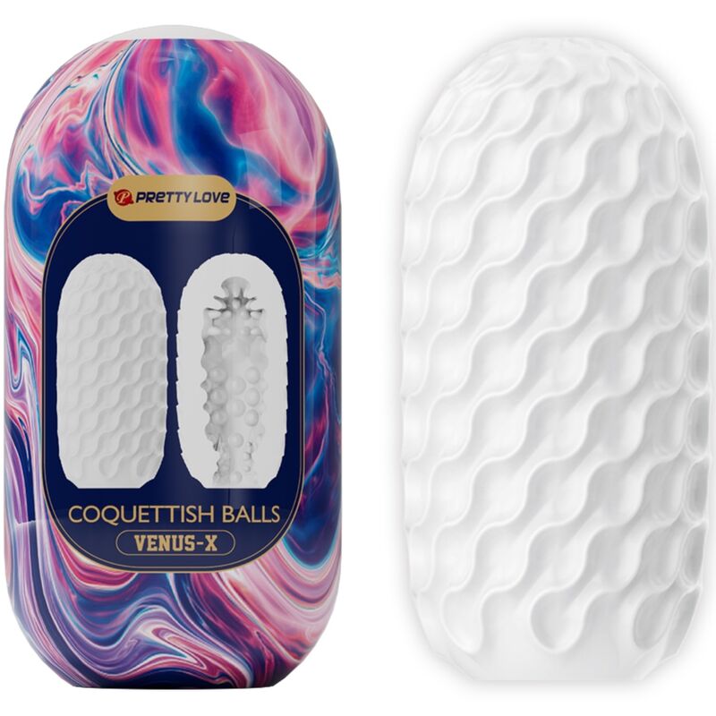 PRETTY LOVE – COQUETISH BALLS SILICONE MASTURBATORE MASCHILE BIANCO