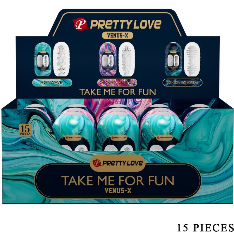 PRETTY LOVE – VENUS X 15 MASTURBATORI MASCHILI IN SILICONE BIANCO