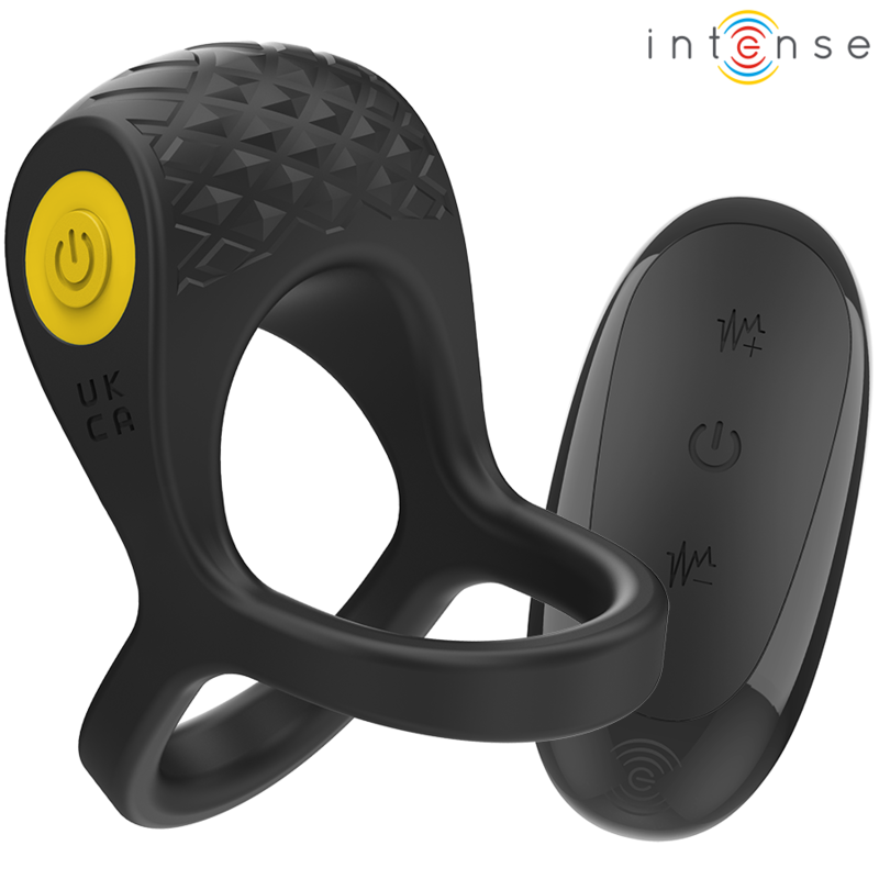 INTENSE – ALEX VIBRATORE DOPPIO ANELLO PER PENE 10 VIBRAZIONI NERO