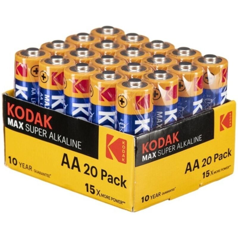 KODAK – BATTERIA ALCALINICA MAX AA LR6 CONFEZIONE*20 BATTERIE