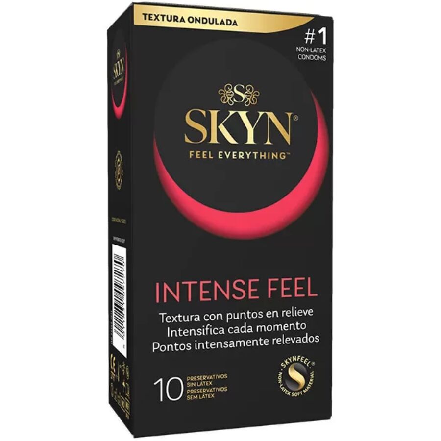 SKYN – PRESERVATIVO TEXTURED INTENSE FEEL CON DESIGN ONDULATO 10 UNITÀ