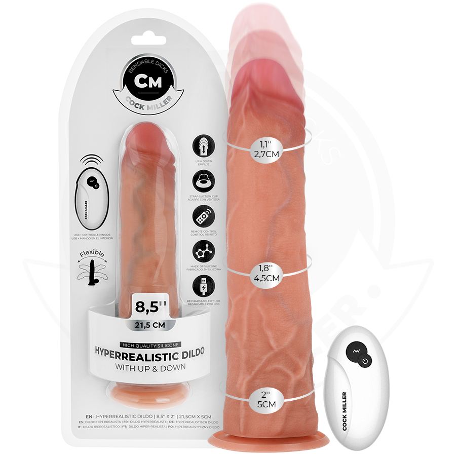 COCK MILLER – DILDO IPERREALISTICO CON VENTOSA E SPINTA CON TELECOMANDO 21,5 CM 7