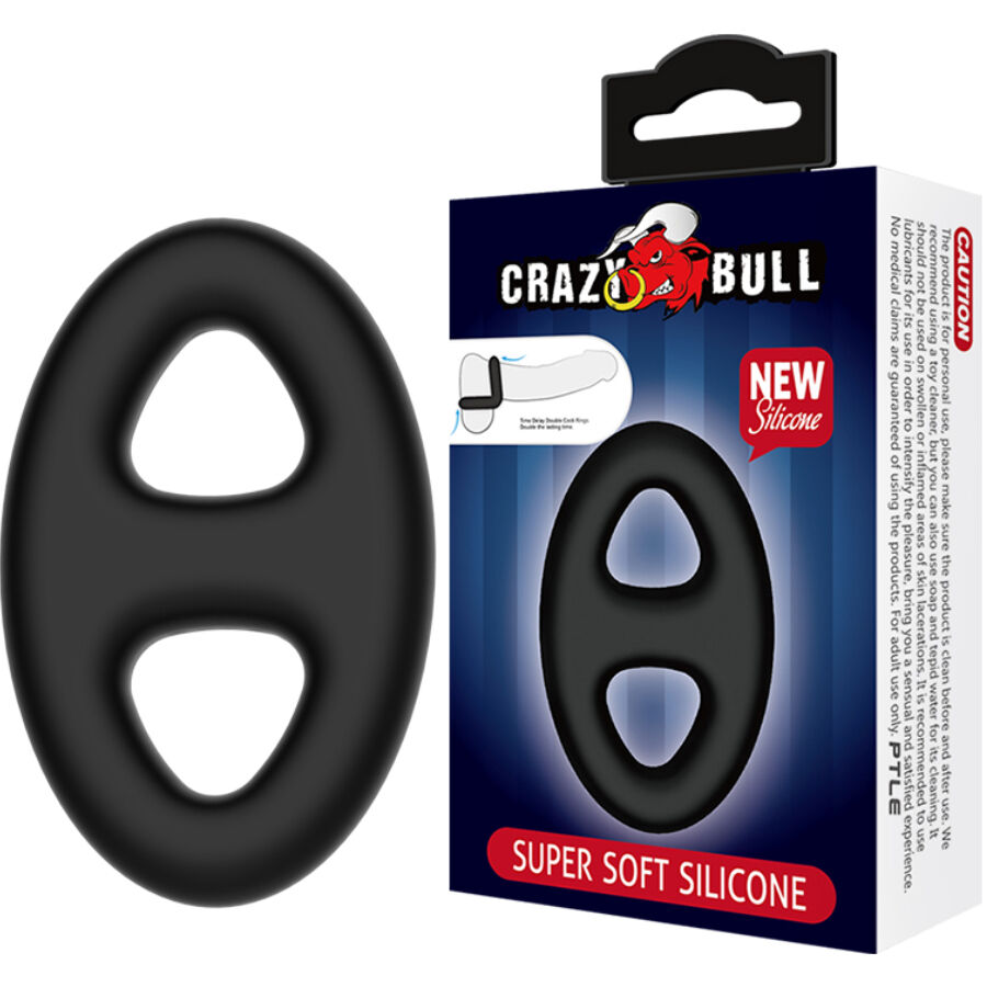 CRAZY BULL – ANELLO DOPPIO IN SILICONE SUPER MORBIDO