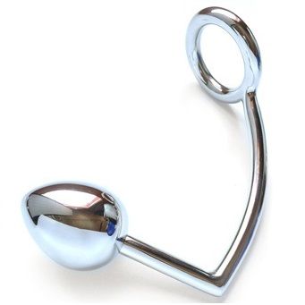 COCK RING IN METALLO CON PERLA ANALE 45MM