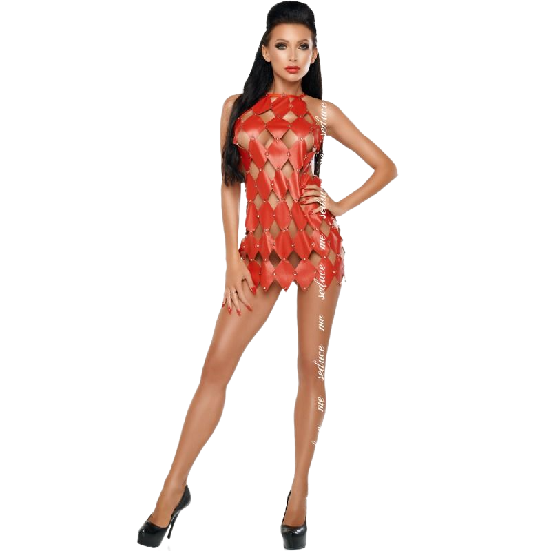 Abito Sexy Me-Seduce Gwen con Collo e Schiena Nuda Rosso 2