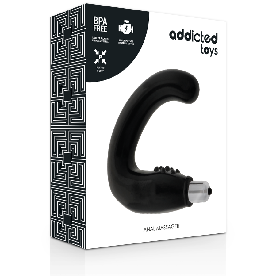 addicted toys massaggiatore anale nero 3 addicted toys massaggiatore anale nero 3