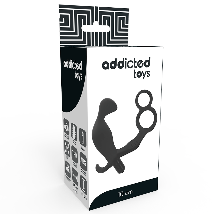 addicted toys plug anale con doppio anello del pene e testicoli neri 7 addicted toys plug anale con doppio anello del pene e testicoli neri 7