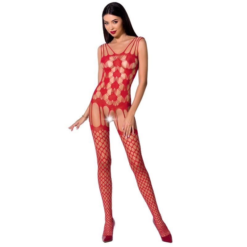 Catsuit Sexy Passion Woman BS067 Corpetto a Cuori Nero Rosso Bianco 2